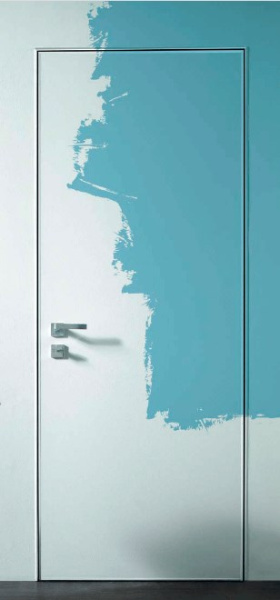 "INVISIBLE" 3 кромка цвет СЕРЫЙ врезка защелки Гардиан под фиксатор, ручку, 2 петли KUBICA K2760